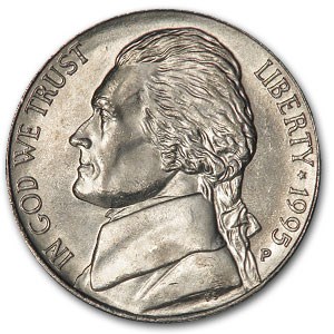 1995-P Jefferson Nickel BU 1995-P Jefferson Nickel BU